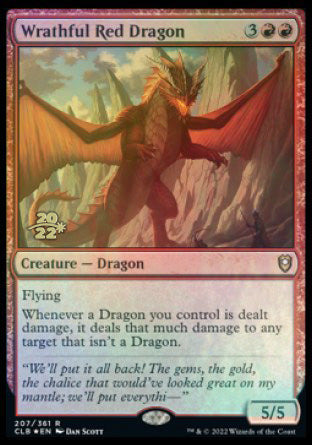 Wrathful Red Dragon [Commander Legends: Battle for Baldur's Gate Prerelease Promos] | Tables and Towers