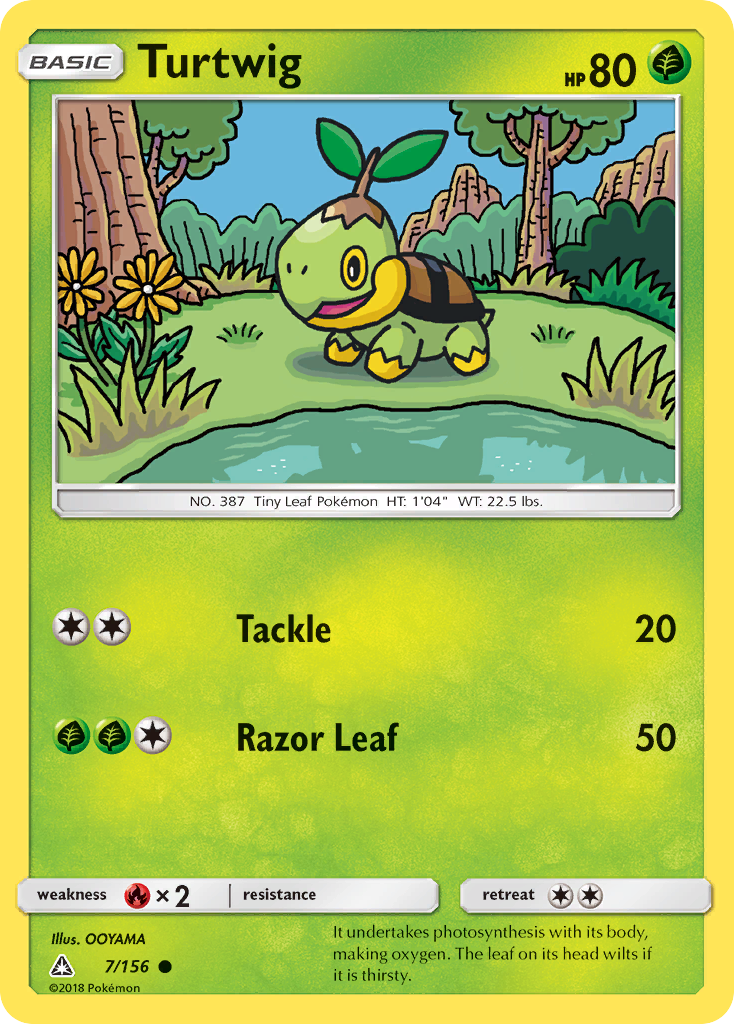 Turtwig (7/156) [Sun & Moon: Ultra Prism] | Tables and Towers