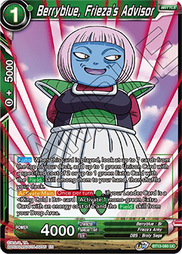 Berryblue, Frieza's Advisor (Uncommon) (BT13-080) [Supreme Rivalry] | Tables and Towers