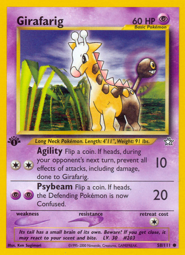 Girafarig (58/111) [Neo Genesis 1st Edition] | Tables and Towers