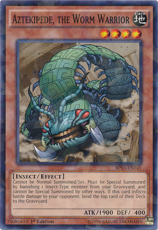 Aztekipede, the Worm Warrior [BP03-EN041] Shatterfoil Rare | Tables and Towers