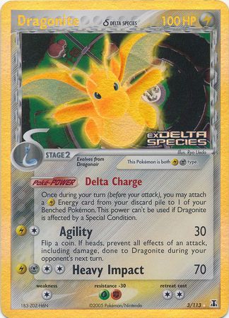 Dragonite (3/113) (Delta Species) (Stamped) [EX: Delta Species] | Tables and Towers