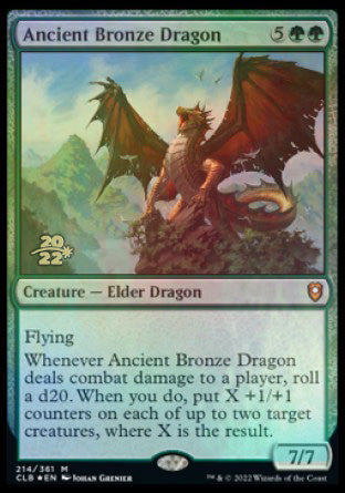 Ancient Bronze Dragon [Commander Legends: Battle for Baldur's Gate Prerelease Promos] | Tables and Towers