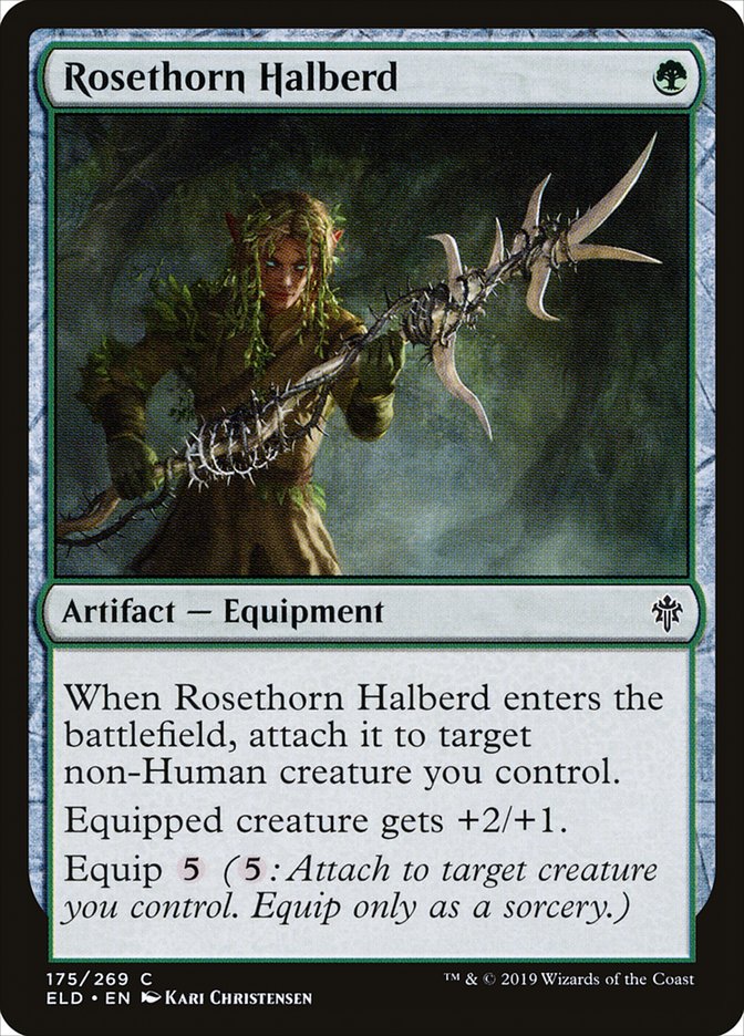 Rosethorn Halberd [Throne of Eldraine] | Tables and Towers