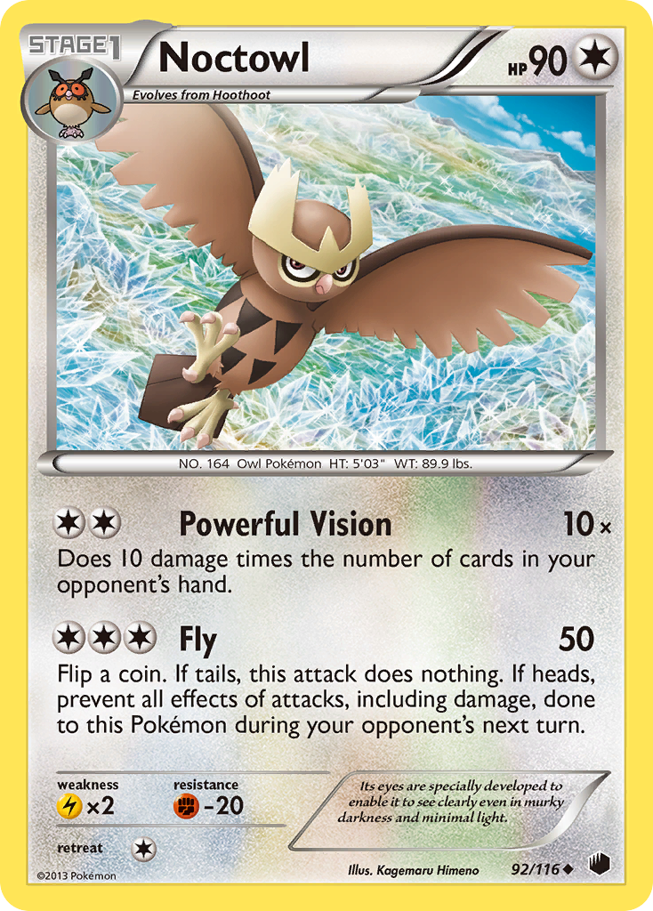 Noctowl (92/116) [Black & White: Plasma Freeze] | Tables and Towers