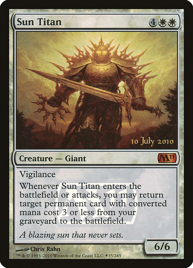 Sun Titan [Magic 2011 Prerelease Promos] | Tables and Towers