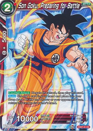 Son Goku, Preparing for Battle (EX07-01) [Magnificent Collection Fusion Hero] | Tables and Towers