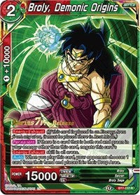 Broly, Demonic Origins (BT7-117_PR) [Assault of the Saiyans Prerelease Promos] | Tables and Towers