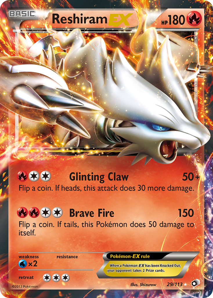 Reshiram EX (29/113) [Black & White: Legendary Treasures] | Tables and Towers