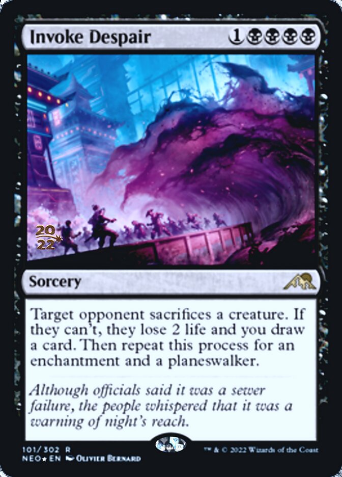 Invoke Despair [Kamigawa: Neon Dynasty Prerelease Promos] | Tables and Towers