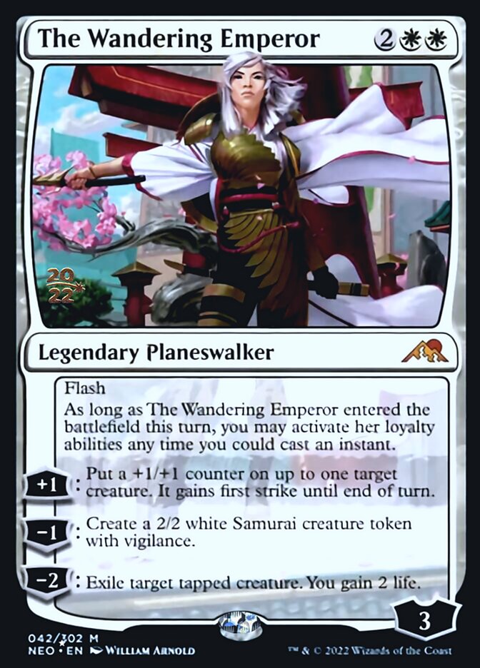 The Wandering Emperor [Kamigawa: Neon Dynasty Prerelease Promos] | Tables and Towers