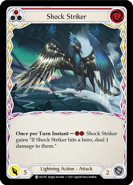 Shock Striker (Red) [ELE195] (Tales of Aria)  1st Edition Normal | Tables and Towers