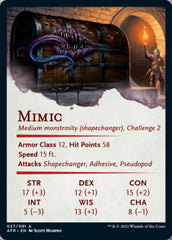 Mimic Art Card [Dungeons & Dragons: Adventures in the Forgotten Realms Art Series] | Tables and Towers