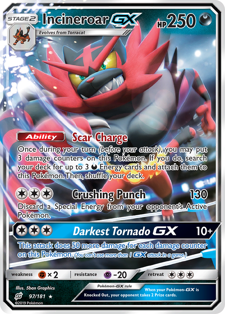 Incineroar GX (97/181) [Sun & Moon: Team Up] | Tables and Towers