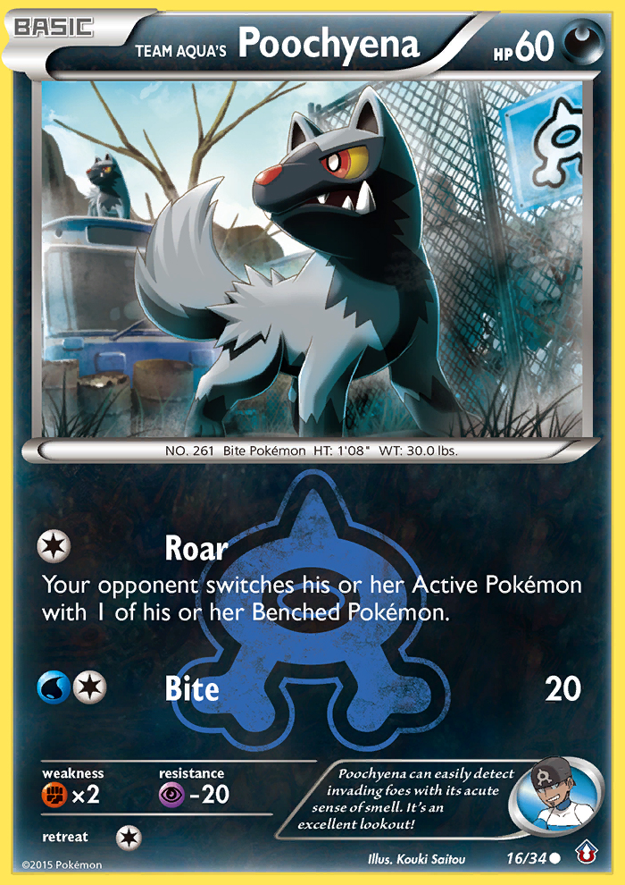 Team Aqua's Poochyena (16/34) [XY: Double Crisis] | Tables and Towers