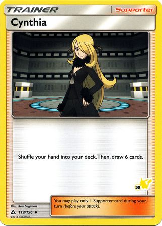 Cynthia (119/156) (Pikachu Stamp #59) [Battle Academy 2020] | Tables and Towers