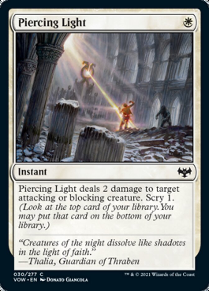 Piercing Light [Innistrad: Crimson Vow] | Tables and Towers