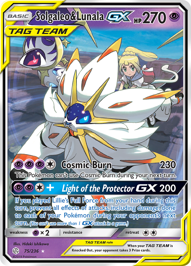 Solgaleo & Lunala GX (75/236) [Sun & Moon: Cosmic Eclipse] | Tables and Towers