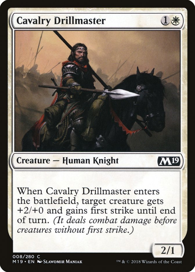 Cavalry Drillmaster [Core Set 2019] | Tables and Towers