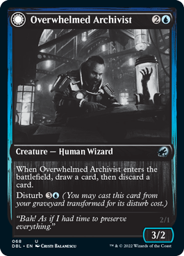 Overwhelmed Archivist // Archive Haunt [Innistrad: Double Feature] | Tables and Towers