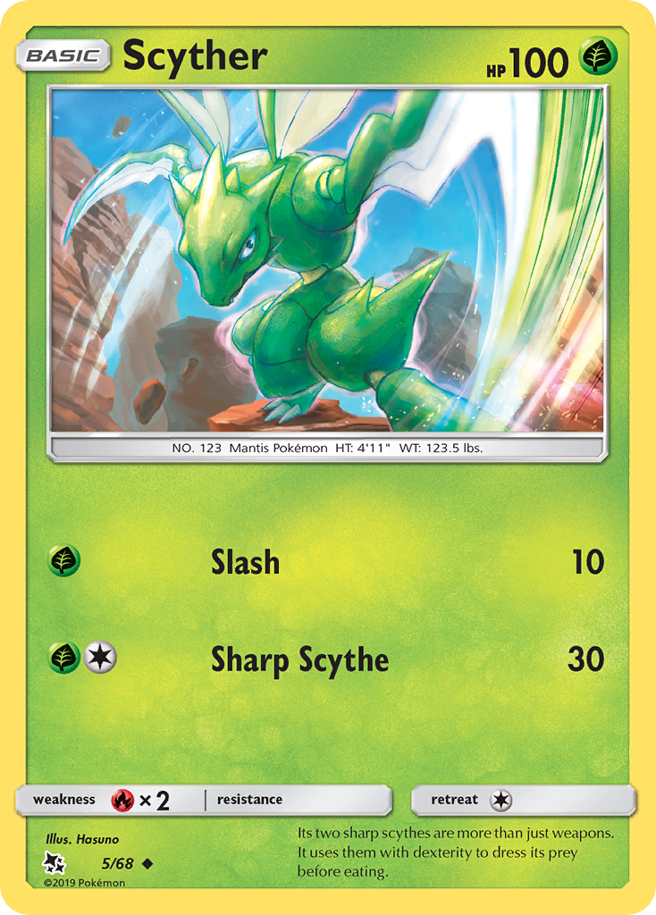 Scyther (5/68) [Sun & Moon: Hidden Fates] | Tables and Towers