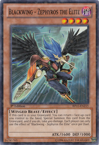 Blackwing - Zephyros the Elite [BP01-EN215] Starfoil Rare | Tables and Towers