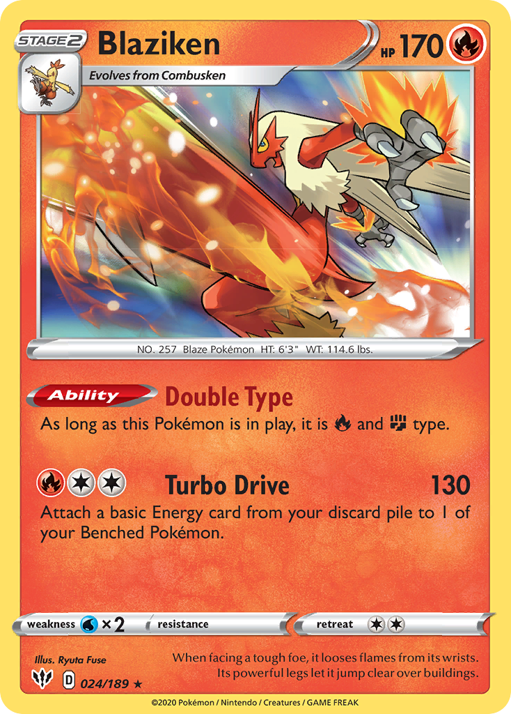 Blaziken (024/189) [Sword & Shield: Darkness Ablaze] | Tables and Towers