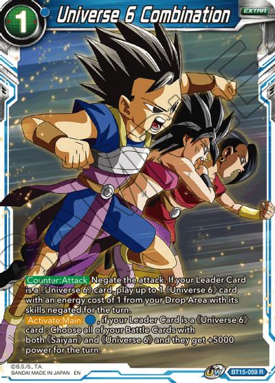 Universe 6 Combination (BT15-059) [Saiyan Showdown] | Tables and Towers