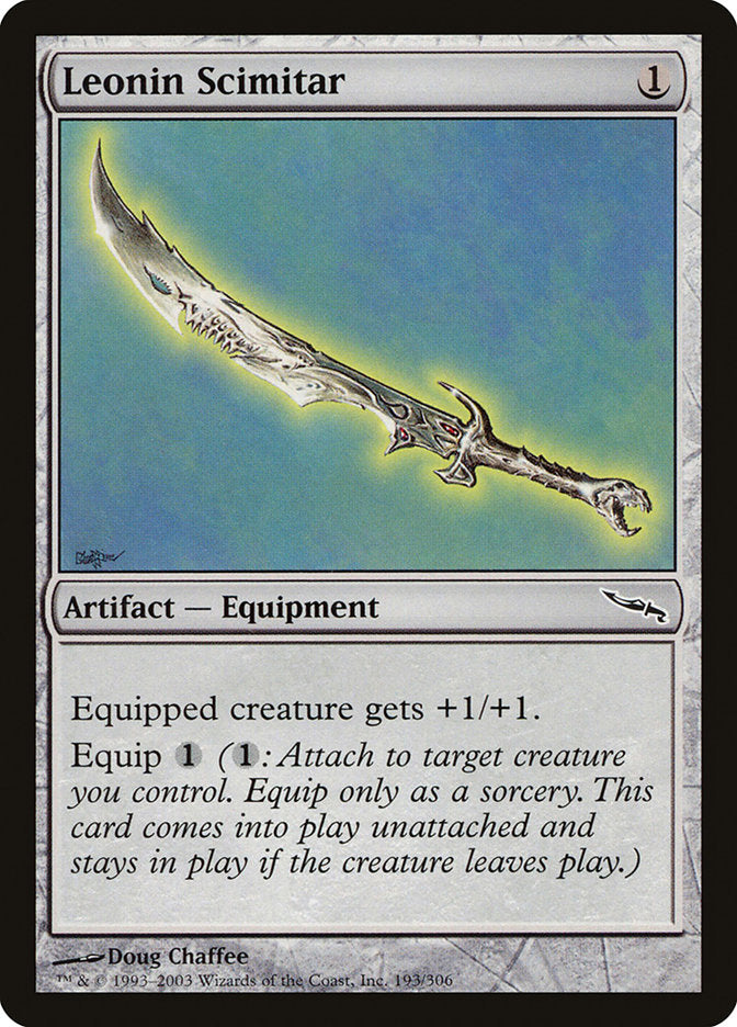 Leonin Scimitar [Mirrodin] | Tables and Towers