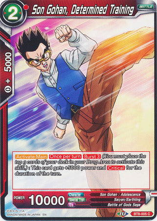 Son Gohan, Determined Training (BT8-005) [Malicious Machinations] | Tables and Towers