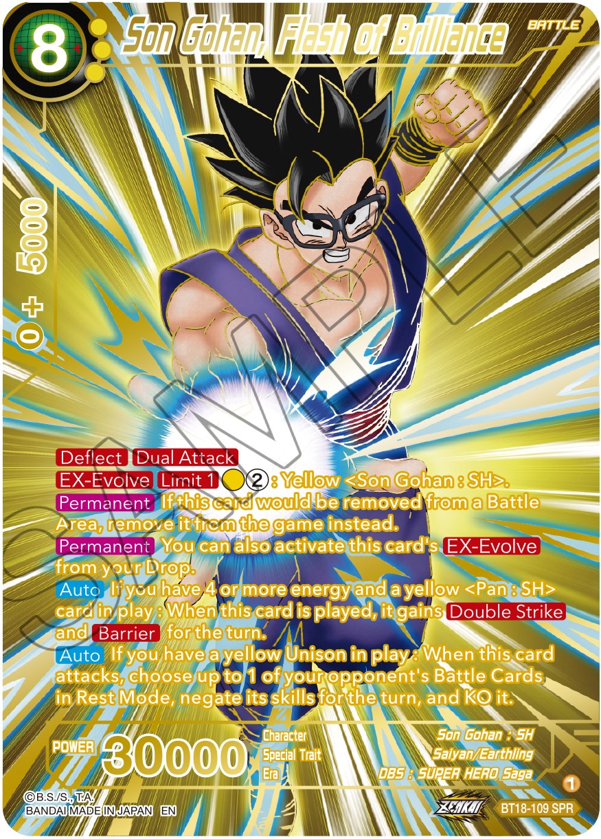 Son Gohan, Flash of Brilliance (SPR) (BT18-113) [Dawn of the Z-Legends] | Tables and Towers