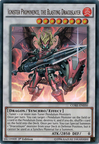 Ignister Prominence, the Blasting Dracoslayer [CORE-EN050] Ultra Rare | Tables and Towers