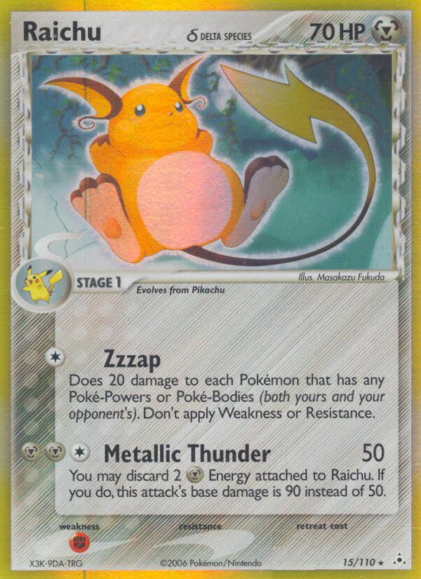 Raichu (15/110) (Delta Species) [EX: Holon Phantoms] | Tables and Towers