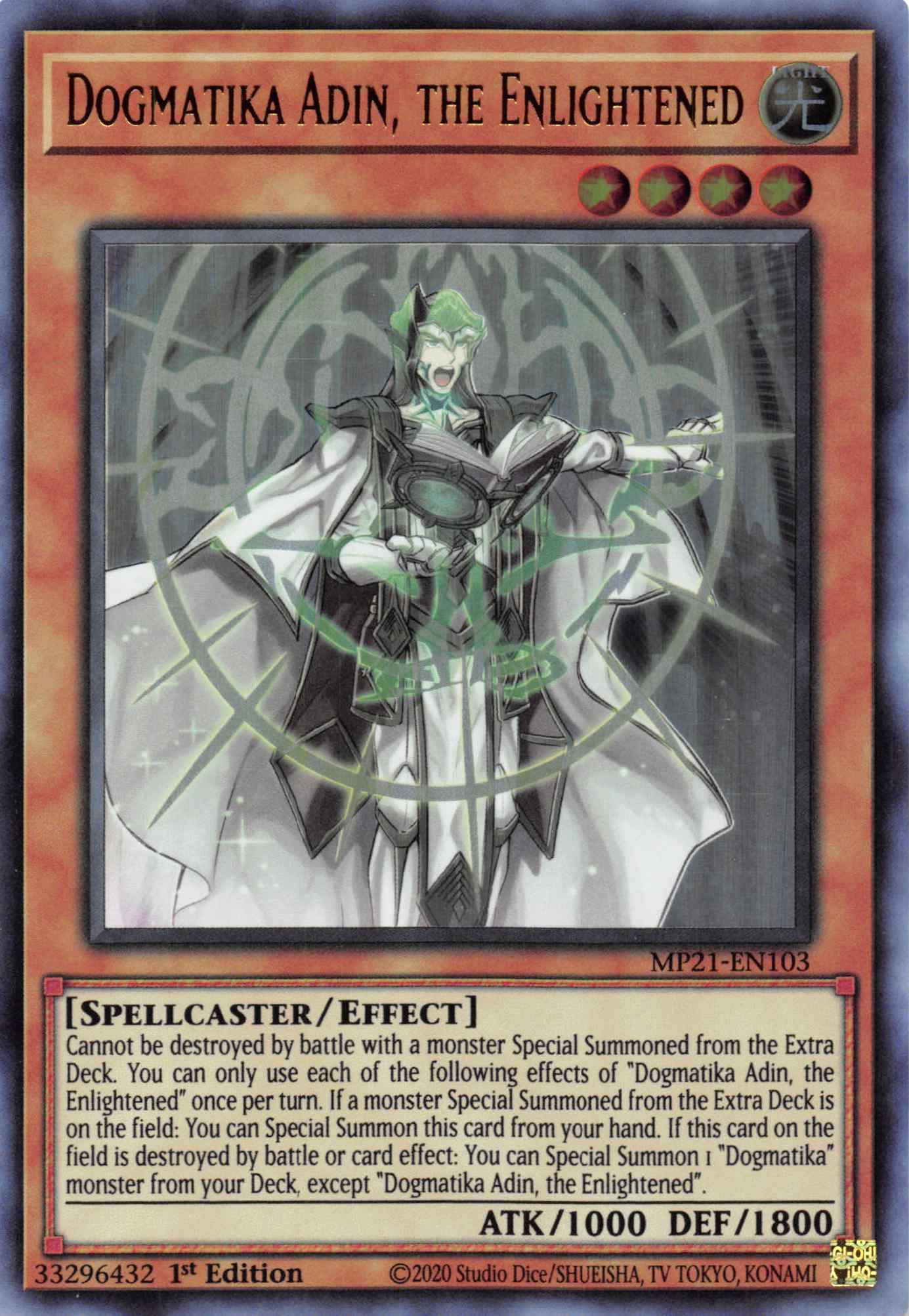 Dogmatika Adin, the Enlightened [MP21-EN103] Ultra Rare | Tables and Towers