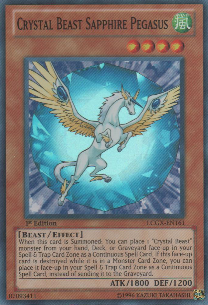 Crystal Beast Sapphire Pegasus [LCGX-EN161] Super Rare | Tables and Towers