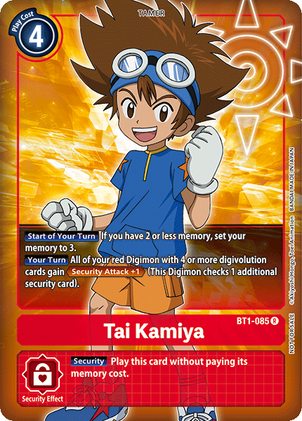 Tai Kamiya [BT1-085] (Buy-A-Box Promo) [Release Special Booster Ver.1.0 Promos] | Tables and Towers