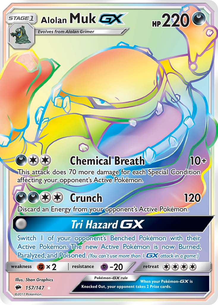 Alolan Muk GX (157/147) [Sun & Moon: Burning Shadows] | Tables and Towers