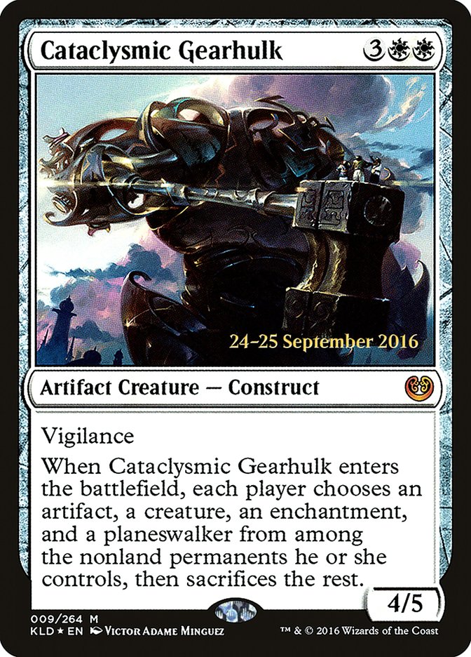 Cataclysmic Gearhulk [Kaladesh Prerelease Promos] | Tables and Towers