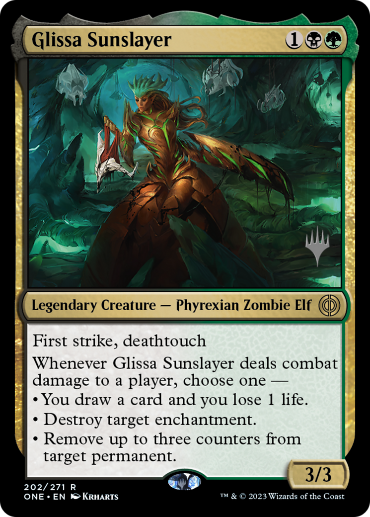 Glissa Sunslayer (Promo Pack) [Phyrexia: All Will Be One Promos] | Tables and Towers