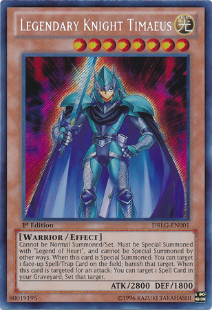 Legendary Knight Timaeus [DRLG-EN001] Secret Rare | Tables and Towers