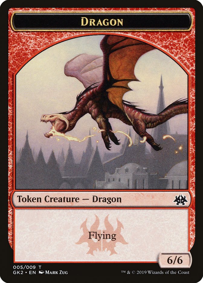 Dragon // Goblin Double-Sided Token [Ravnica Allegiance Guild Kit Tokens] | Tables and Towers