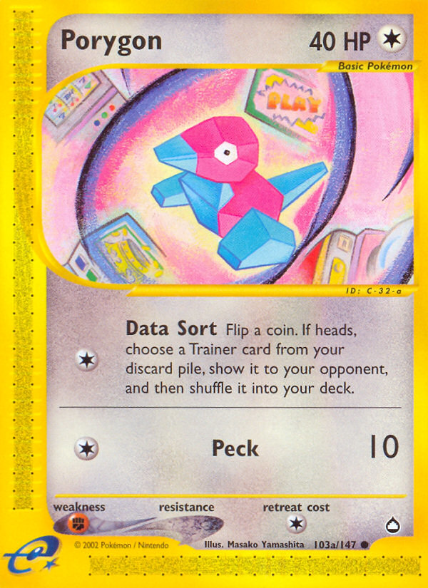 Porygon (103a/147) [Aquapolis] | Tables and Towers