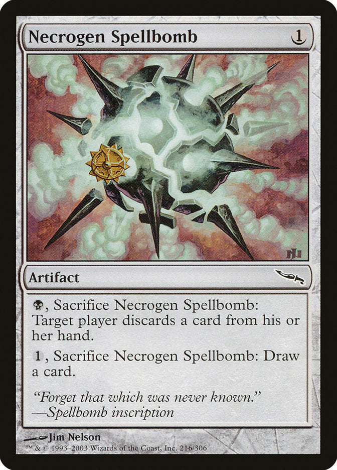 Necrogen Spellbomb [Mirrodin] | Tables and Towers