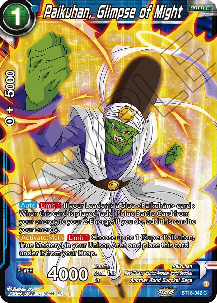 Paikuhan, Glimpse of Might (BT18-042) [Dawn of the Z-Legends] | Tables and Towers