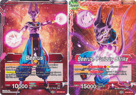 Beerus // Beerus, Furious Strike (BT8-002) [Malicious Machinations] | Tables and Towers