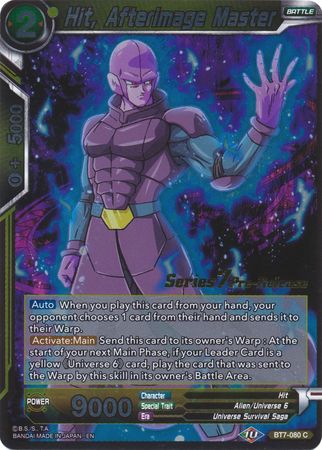 Hit, Afterimage Master (BT7-080_PR) [Assault of the Saiyans Prerelease Promos] | Tables and Towers