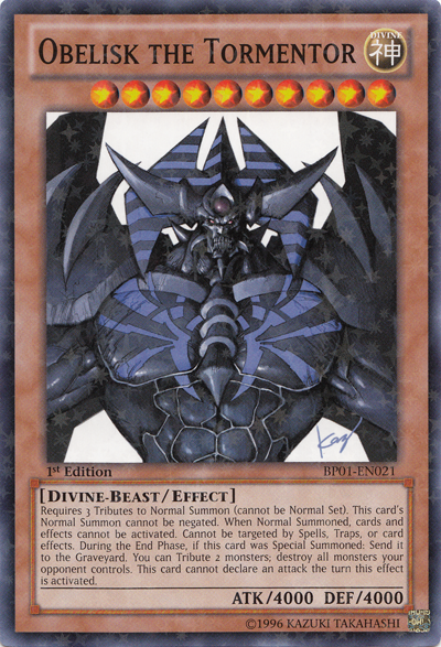 Obelisk the Tormentor [BP01-EN021] Starfoil Rare | Tables and Towers