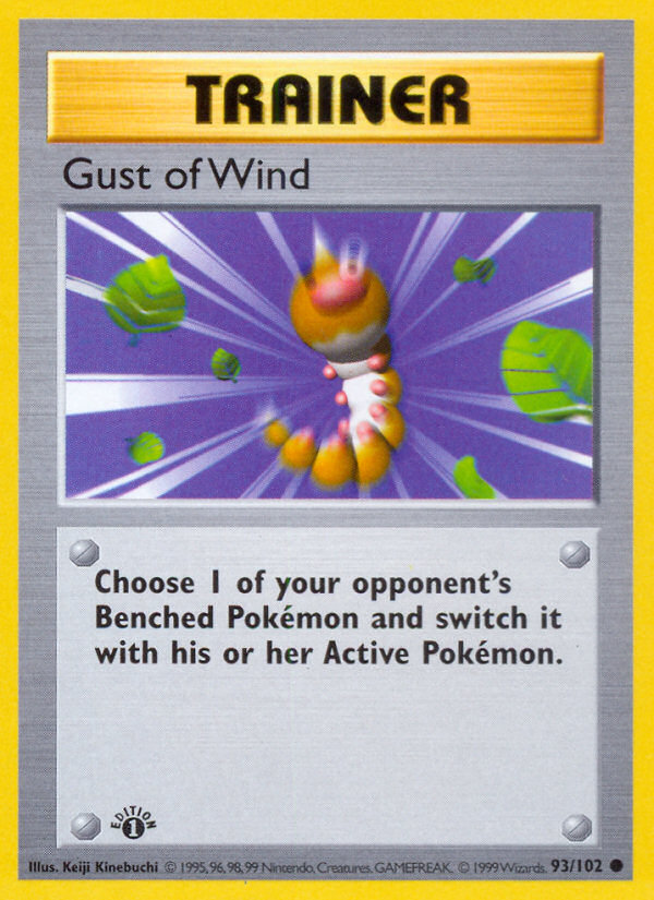 Gust of Wind (93/102) (Shadowless) [Base Set 1st Edition] | Tables and Towers