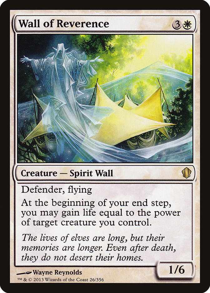 Wall of Reverence [Commander 2013] | Tables and Towers