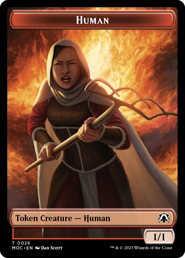 Tentacle // Human (26) Double-Sided Token [March of the Machine Commander Tokens] | Tables and Towers